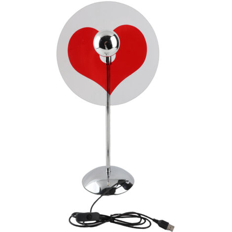 Herzförmige Projektionslampe – 4 W, 360° drehbare LED, Acrylglas, 40 cm, sanftes, stimmungsvolles, dekoratives und romantisches Licht