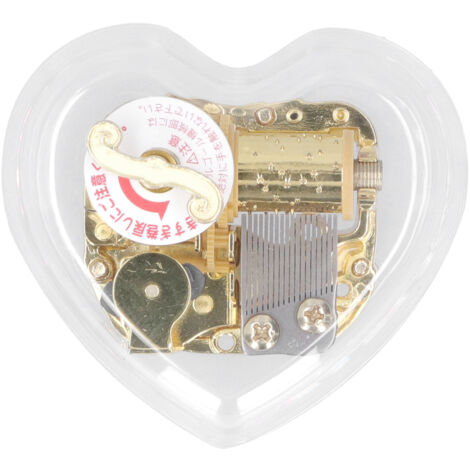 Herzförmige Spieluhr aus Acryl mit Kurbel – Romantisches und personalisierbares Geschenk