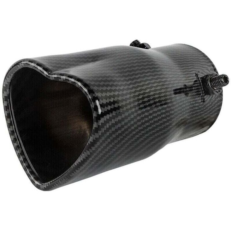 Image of Herzförmiges Auspuffendrohr aus Kohlefaser und Edelstahl für Autos