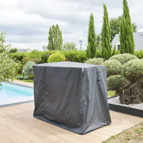 Hesperide – Housse de protection pour balancelle 210 x 190 x 140 cm – Polyester déperlant – Cordon de serrage et bandes autoagrippantes