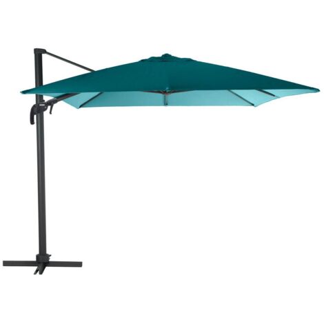 Hesperide – Parasol déporté inclinable 300x300cm – Protection UV UPF 50 – Système de rotation 360° – Pied en croix à 5 positions