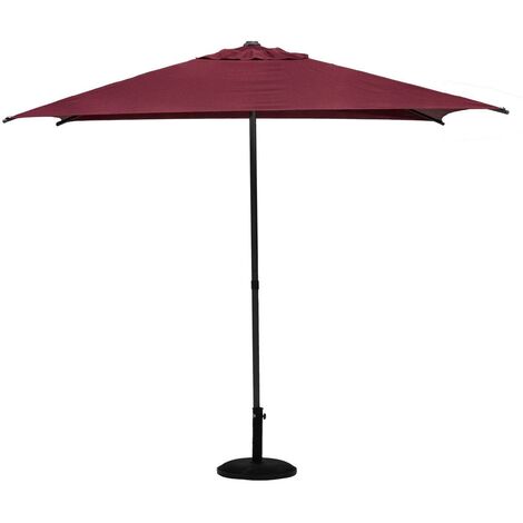 Hesperide – Parasol droit carré Soya bordeaux 250x250cm en acier – Protection UV UPF 50 – Toile déperlant – Inclinable avec système push up