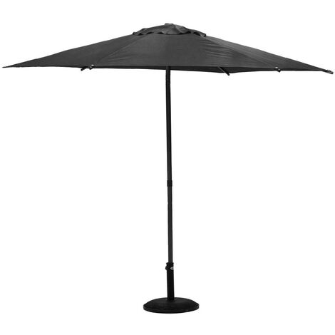 Hesperide – Parasol droit rond 270 cm – Toile polyester 180 g/m² – Structure acier époxy – Système d'inclinaison UPF 50