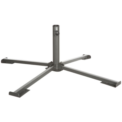 Hesperide – Pied de parasol pliant 102 x 102 x 33 cm – Acier traité époxy – Léger et pliable pour transport facile – Compatible mâts 35-48 mm
