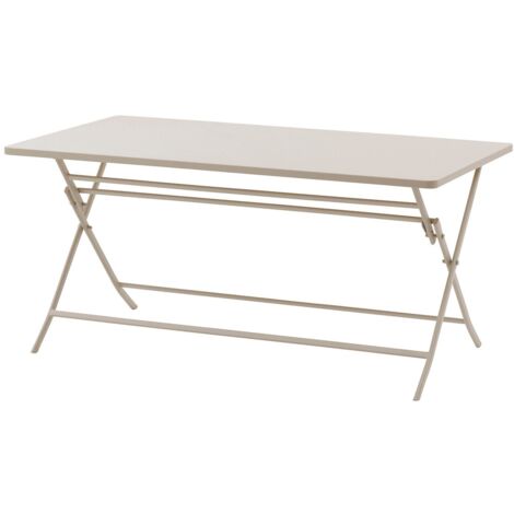 Hesperide – Table de jardin pliante rectangulaire 6 places – Acier époxy anti-corrosion – Dimensions 150x80x71 cm – Facile à ranger