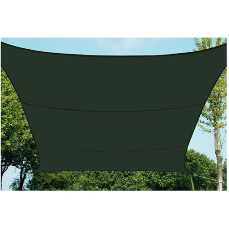 Hesperide – Toile d'ombrage rectangulaire 3x4m – Polyester déperlant – Protection UV grade 4-5 – Installation facile avec cordes et crochets