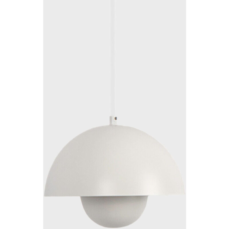 Image of Lampada a sospensione design 'Deco' / Ispirazione 'Vaso di fiori'. Colore Bianco - Bianco