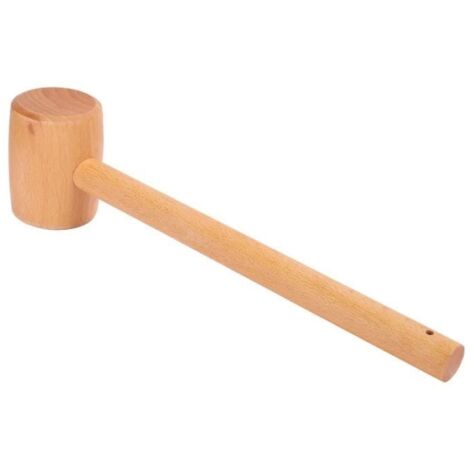 Hêtre bois maillet cuir sculpture marteau maillet en cuir avec manche long pour cuir artisanat couture gravure impression