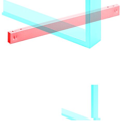 Hettich 2-Fuß-Gestell-Traverse, 20x40mm,  Change 2-Fuß,  46014,  aluminiumoptik
