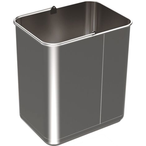 Hettich Abfallsystem-Eimer,  20l,  Bin.it Duo 9080025,  Edelstahl