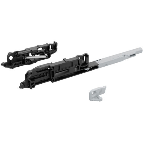 Hettich Ausz.führ.-Selbsteinzugsgehäuse 9134833,  aluminiumoptik