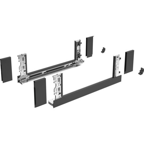 Hettich Avantech You Inlayzarge Stahl Anthr. Garnitur H187 NL400
