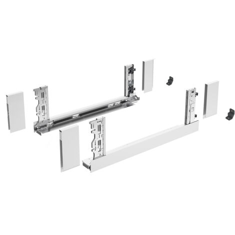 Hettich Avantech You Inlayzarge Stahl Weiss Garnitur H187 NL650