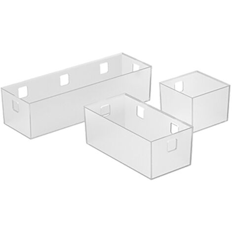 Hettich Badezi.-Schalenset,  Banio,  9153388, Anz.je Set 3St.,  für Frontauszug,  transluzent