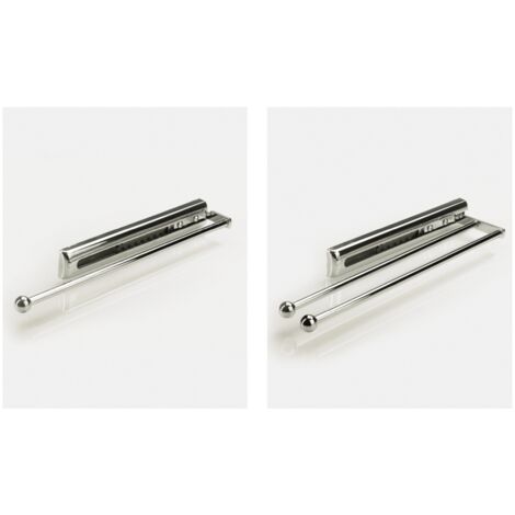 Hettich Badezimmer-Handtuchauszug,  70693, Länge 370mm,  1-armig,  Stahl verchromt
