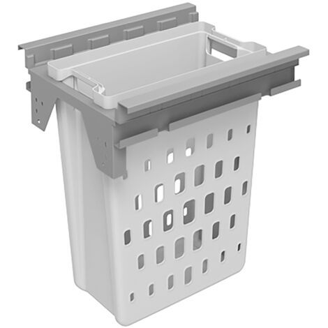 Hettich Badezimmer-Wäschekorbauszug, KB450mm, InnoTech Pull Laundry, 9233565, silber