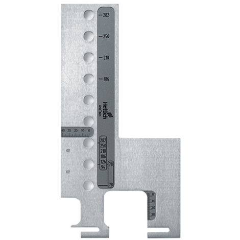 Hettich Blendenbefestigung-Bohrlehre,  Practica,  9128172,  Aluminium