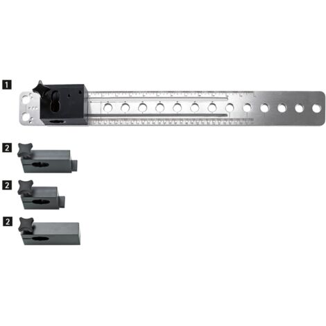 Hettich Bohrleh.-Bohrkörper,  Accura 9128171,  tief.verstellb.,  Aluminium/Kunststoff elox.