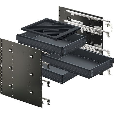 Hettich Büromöb.-Container-Set, mit Dämpfung Silent System, Systema Top 2000 9078573, Stahl