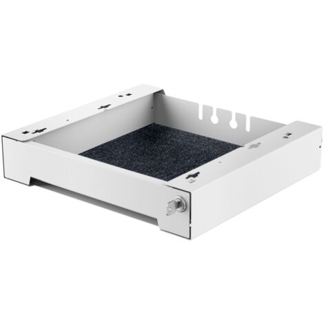 Hettich Büromöbel-Materialschale,  mit Vollauszug,  SmarTray Stahl 75 9208296,  Stahl weiß