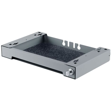 Hettich Büromöbel-Mat.schale,  mit Vollauszug,  SmarTray Stahl 50 9208294,  Stahl anthrazit