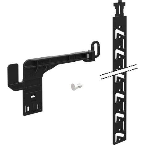 Hettich Büroschubl.-Verr.stg.set, Systema Top 2000 9111220, aufliegend, rechts, KF schwarz