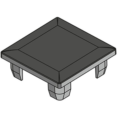 Hettich CADRO Endkappe Standard F. Basisprofil,  Kst. Grau E2