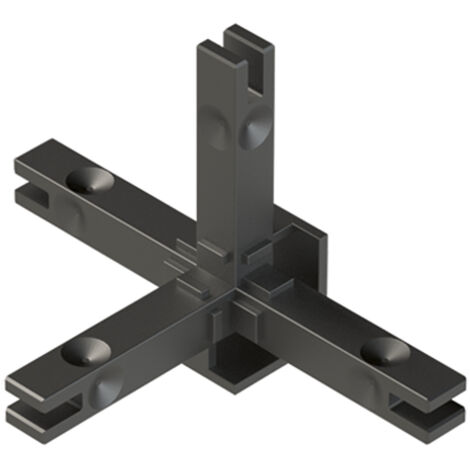 Hettich CADRO Knoten 4-Fach Led Verbindung,  Schwarz matt E2