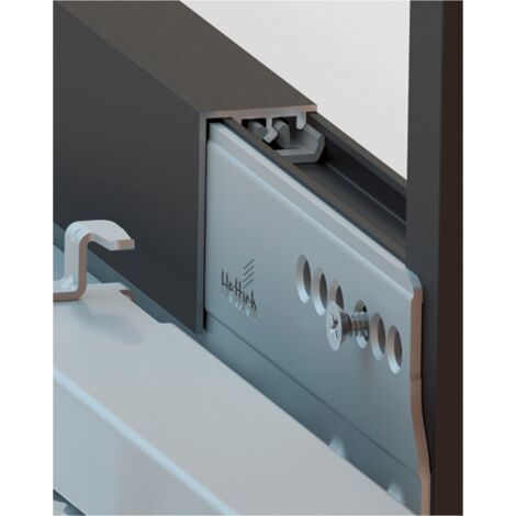 Hettich Cadro L-Profil F. Avt You Edelstahl Optik,  L 3000 mm E2
