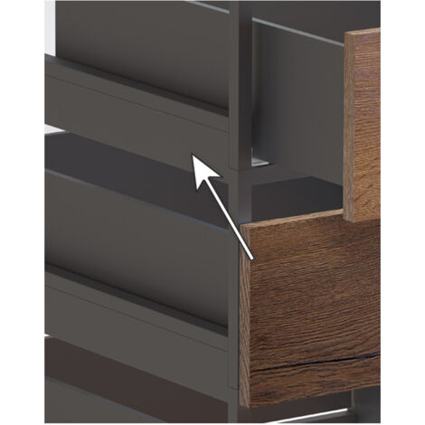 Hettich CADRO Sk-Profil Für Avt You Edelstahl Optik,  L 3000 mm E2