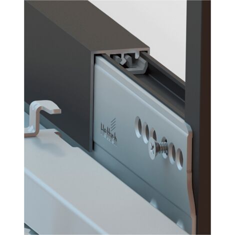 Hettich Cadro U-Profil F. Avt You Edelstahl Optik,  L 3000 mm E2