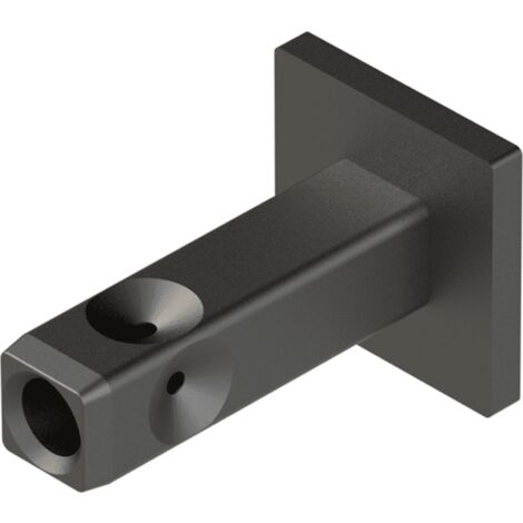 Hettich CADRO Wand-/Bodenbefestigung 18X18 mm,  Edelstahl Optik E2