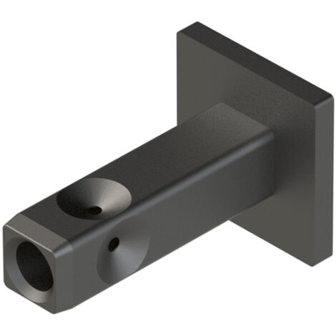 Hettich CADRO Wand-/Bodenbefestigung 18X18 mm,  Schwarz matt E2
