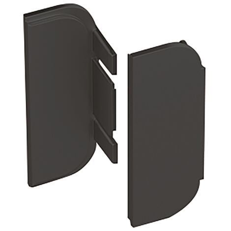 Hettich Canis C Endkappen geschlossen Set L+R Schwarz matt