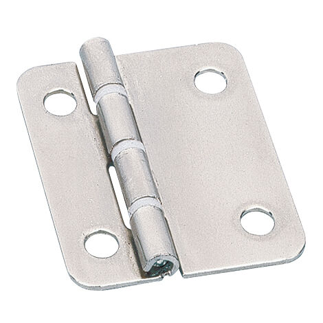Hettich – Charnière de porte pliantes nickelé – Acier – Ouverture 180° – Dimensions 50x41mm – Pour portes pliantes avec axe décentré