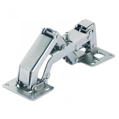 Hettich – Charnière universelle acier pour meuble L.104 x l.44 mm – Angle d'ouverture 170° – Fixation à encastrer – Réglable en profondeur et hauteur