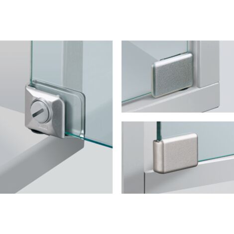 Hettich – Charnière pour meuble en verre – Épaisseur 5,2 mm – Fixation sans perçage – Compatible loqueteau D7 – 20870 - ET150