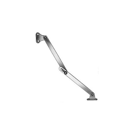 Hettich – Compas d'abattant acier nickelé – Longueur 200 mm – Pied à visser pour installation rapide – Charge maximale élevée
