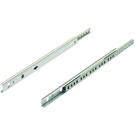 Hettich – Coulisse à billes de précision pour tiroir – Charge 10 kg – Système à roulement avec extension partielle – Fixation latérale – Acier zingué 40 cm