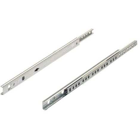 Hettich – Coulisse pour tiroir à billes 10 kg – Acier zingué – Fixation latérale – Longueur 50 cm pour meubles – Système à billes