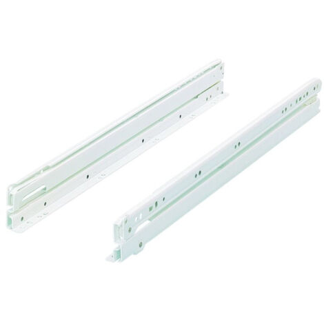 Hettich – Coulisse pour tiroir 6142/400 – Charge maximale 50 kg – Système de coulisse en acier – Couleur blanc