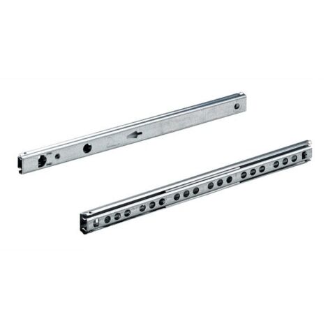 Hettich – Coulisse pour tiroir à billes 10 kg – Longueur 35 cm – Finition zinguée en acier – Pour meubles et tiroirs en bois dur