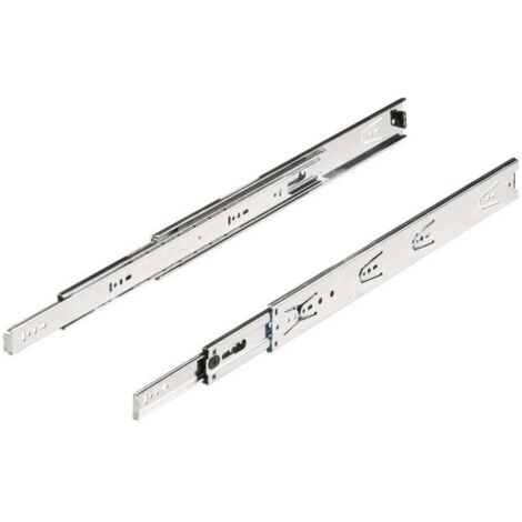 Hettich – Coulisse pour tiroir à billes – Charge maximale 45 kg – Longueur 35 cm – Fixation latérale – Acier galvanisé pour coulissage précis