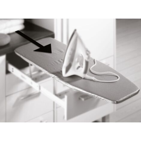 Hettich Einbaubügelbrett-Ersatzbezug 49446, Länge 930mm, Breite 310mm,  silber