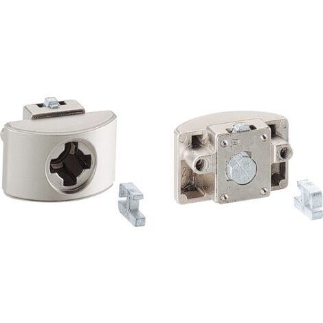 Hettich Einlassgriff-Schlosselement,  40x24mm,  Insert 41629,  links,  aluminiumoptik,  matt