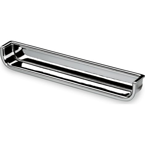 Hettich Einsetzgriff Genzone 131 mm,  Verchromt glanz