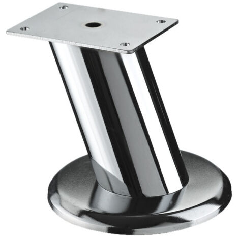 HETTICH festes Designer-Möbelbein, verchromter Stahl, grau HETTICH