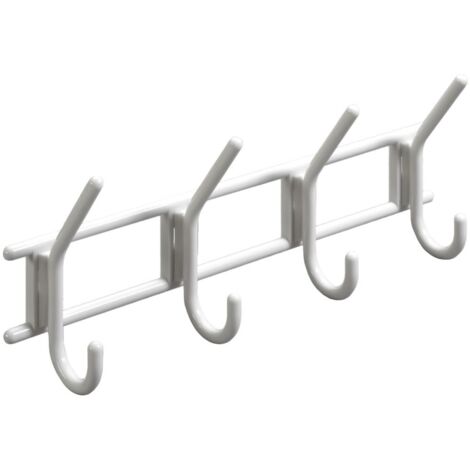 Hettich Garderobenhaken 4 Haken 37,0 x 15,0 x 7,0 cm weiß Hakenleisten