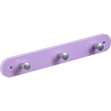 Hettich Garderobenleiste 3 Haken 28,0 x 4,0 x 0,8 cm rosa Hakenleisten