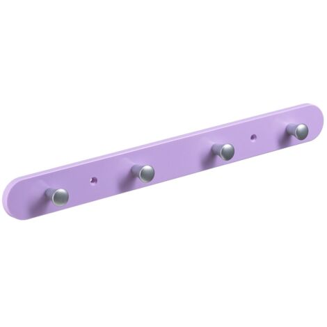 Hettich Garderobenleiste 4 Haken 38,0 x 4,0 x 0,8 cm rosa Hakenleisten